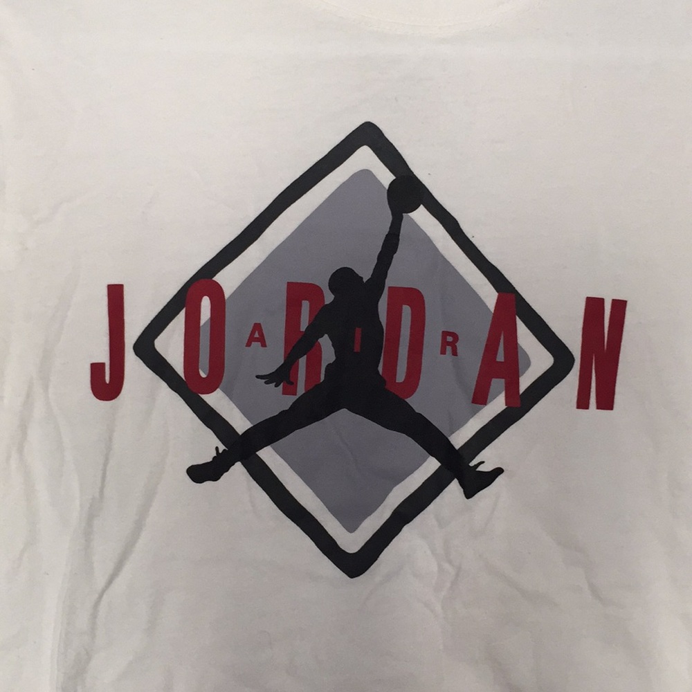 Jordan White T-Shirt, with logo in the front - Picture 2 of 4